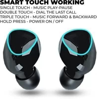 TWS Wireless Earphone Touch Bluetooth Earplugs in The Ear Stereo Sport Headsets Noise Reduction Headphones with Digital Display Black