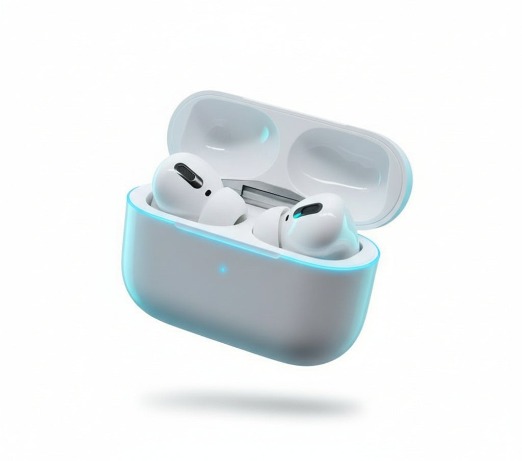 Air-pods Pro with Wireless Charging Case with Sensor Enabled Bluetooth Headset (White, True Wireless)