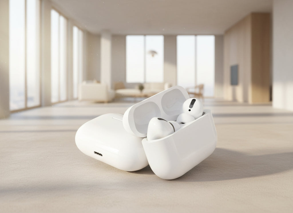 Air-pods Pro with Wireless Charging Case with Sensor Enabled Bluetooth Headset (White, True Wireless)