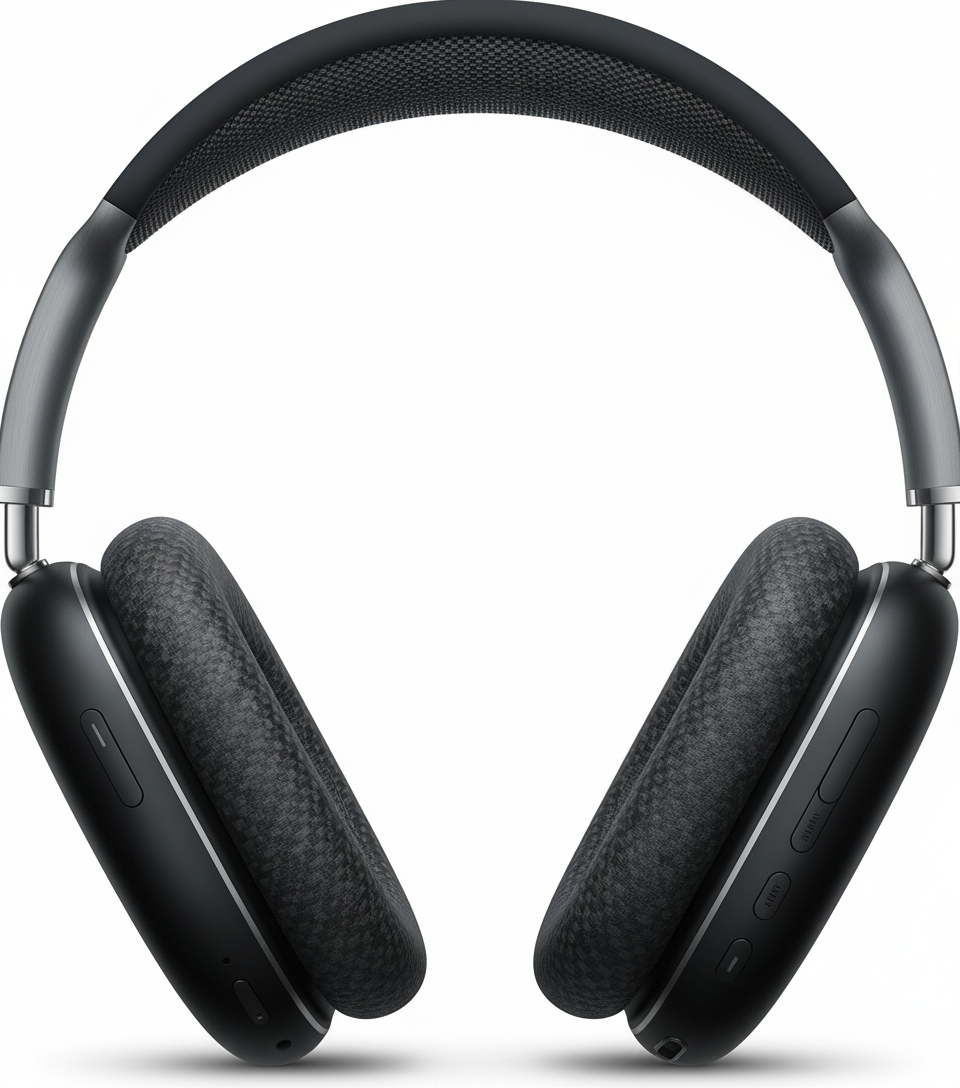 AirPods Max Wireless On-Ear Bluetooth Headphones with Pro-level Active Noise Cancellation, Personalised Spatial Audio with dynamic head tracking (Midnight)